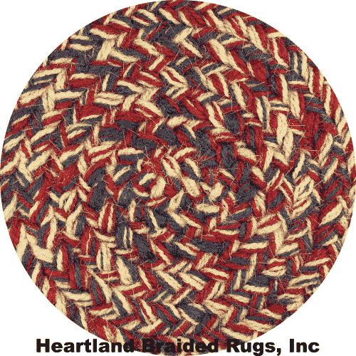 Burgundy-Navy-Oatmeal Mix braid color Image